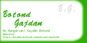 botond gajdan business card