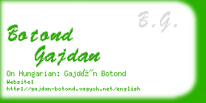 botond gajdan business card